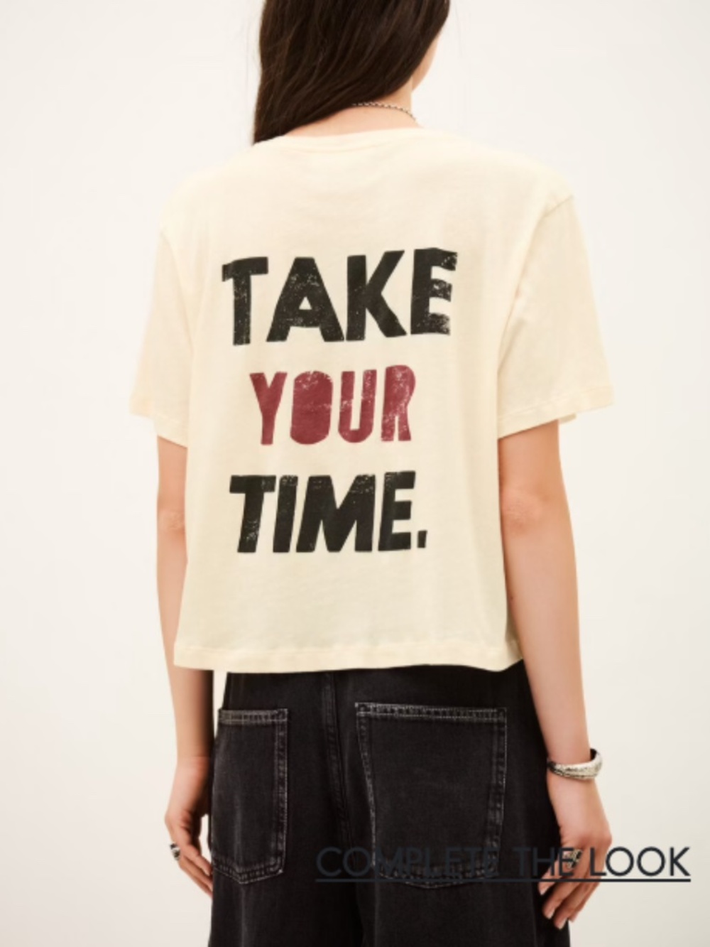 ba&sh Take Cream Short-Sleeve Graphic Tee